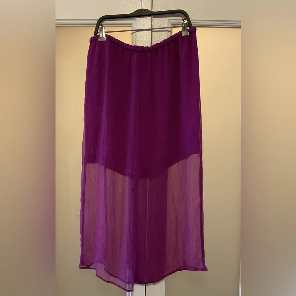 NWT J. Crew Gwyneth Purple Chiffon Skirt